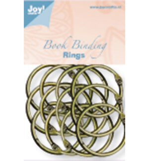 (12) Boekbinders-ringen antiek koper 35mm
