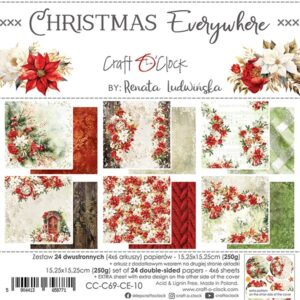 CHRISTMASEVERYWHERE - a set ofpapers 15,25x15,25cm