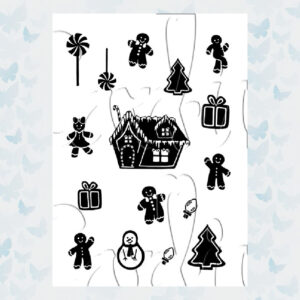 Card-io Clear Stamp Set A7 Gingerbreads CCSTGIN-01