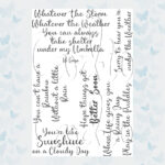 Card-io Clear Stempels Whatever the Weather Teksten
