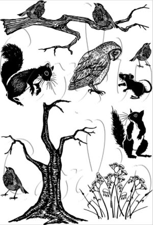 Card-io Clear Stempels Winter Woodland CCSTWIN-21