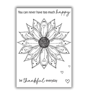 Clear Stamp Set A7 Mini Sunflower