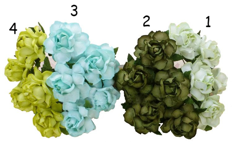 Cottage roos (25mm) 5st kleur 3