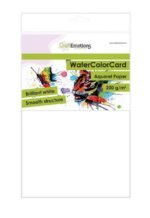 CraftEmotions WaterColorCard - briljant wit 10 vl A5 200gr
