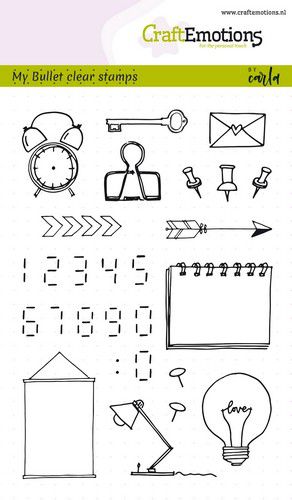 CraftEmotions clearstamps A6 - Bullet Journal - images-digits