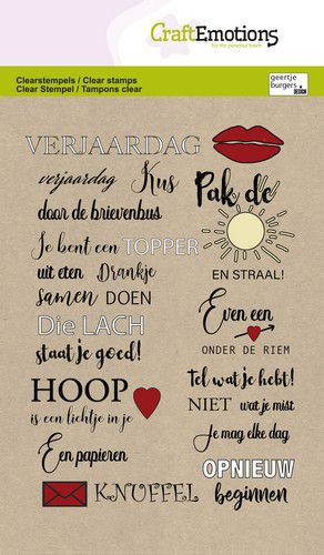 CraftEmotions clearstamps A6 - Tekst Je bent een topper NL