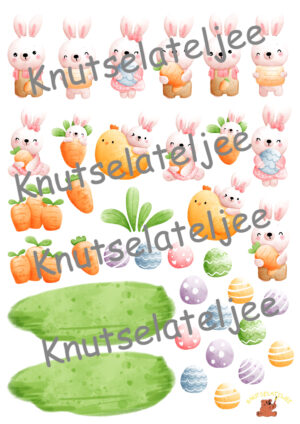 Designpapier gnomes pasen