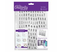 Docrafts A5 Clear Stamp Set (128pcs) - Alphas Folk