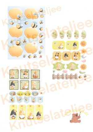 Gnomes bijtjes labels