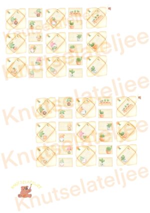 Gnomes mini envelop cactsu (2blz)