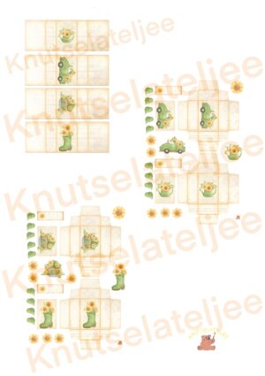 Gnomes zonnebloem doosje4 (3blz)