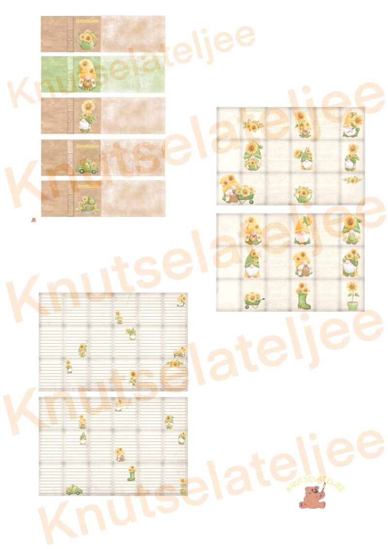 Gnomes zonnebloem miniboekje2 (9blz)