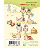 LeCreaDesign combi clear stamp Wormen