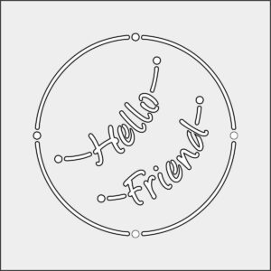 MajeMask Stencil Hello Friend STHE-01
