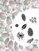 Majestix Clear Stamps Festive Fir Cones MAFE-04
