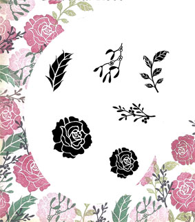 Majestix Clear Stamps Seasonal Rose MASE-02