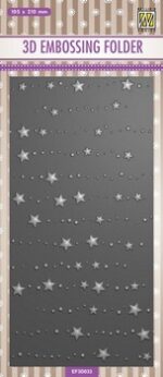 Nellie's Choice 3D Emb. folder - Slimline Sterren en stippen