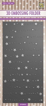 Nellie's Choice 3D Emb. folder - Slimline Sterren en stippen