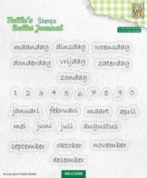 Nellies Choice Clearstamp - Journal - Dutch Kalender