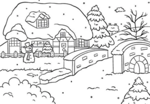 Nellie's Choice  Embossing Folder Huisje In De Sneeuw