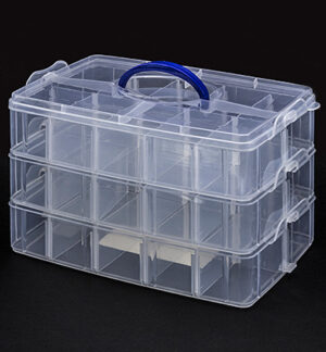 Opberg box 3 laags met handvat(30vaks)