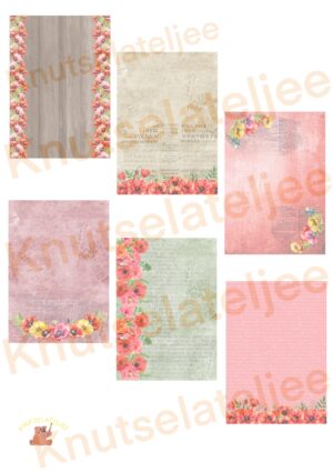 Poppy design papier (6blz)