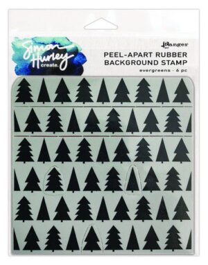 Ranger SH Cling Rubber Background Stamp 6""x6"" Evergreens