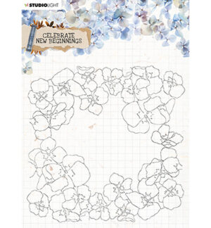 SL Clear Stamp background Celebrate new beginnings 150x150mm nr.518