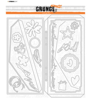 SL Cutting Die Envelop and cardshape Grunge 235x252mm nr.89