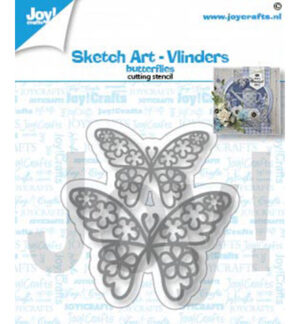 Snijstencil- Sketch art-Vlinders