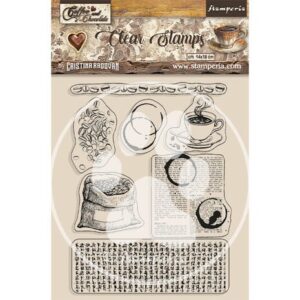 Stamperia Coffee and Chocolate Clear Stamps Coffee Elements