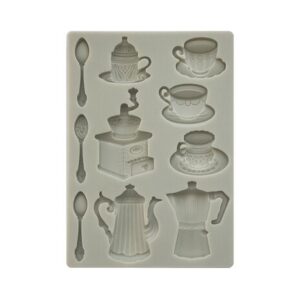 Stamperia Coffee and Chocolate Silicon Mould A5 Cups