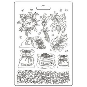 Stamperia Coffee and Chocolate Soft Mould A5 Coffee