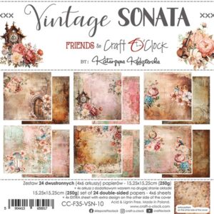 VINTAGE SONATA - a setof papers 15,25x15,25cm