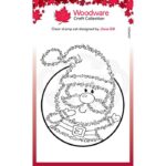 Woodware âFestive fuzzies clear singles stempel Mini santa