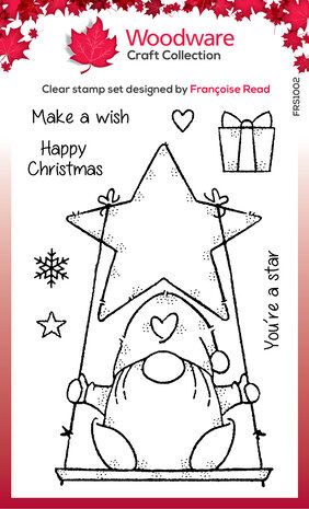 Woodware Star Gnome Clear Stamps