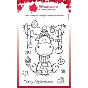 Woodware  Clear Singles Stamp Moose Christmas