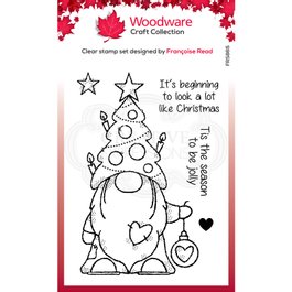Woodware  Clear singles stempel Christmas tree Gnome