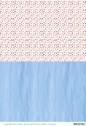 Yvonne Creations - Ocean Days Backgroundsheet Red Dots