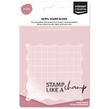 Vaessen Creative Acryl Stempelblok 9x9x0,8cm