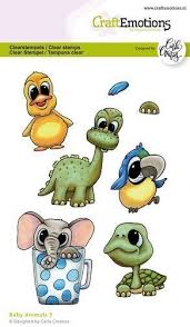 CraftEmotions Clearstamps A6 - Baby Animals 3