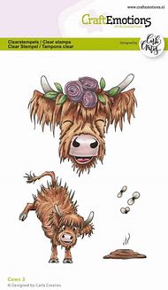 CraftEmotions clearstamps A6 - Cows 3
