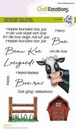 CraftEmotions clearstamps A6 - Cows 6 Tekst( NL)