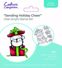 Crafter's Companion Cute Penguin Clear Stamps Sending Holiday Cheer