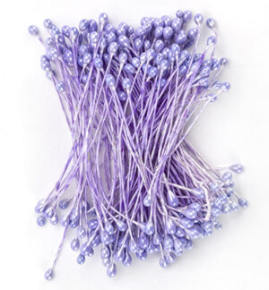 Meeldraden pearlized Lilac, round, 1mm, 144pcs