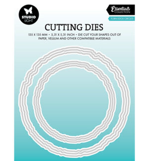 Studio Light Cutting Die Torn Edge Circles Essentials