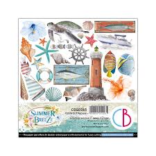 Summer Breeze Fussy Cut Pad 6""x6"" 24/Pkg