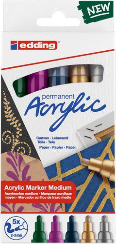 edding-5100 Acrylic Marker set Metallic 5 ST