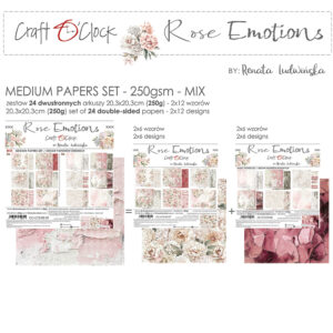 Craft O'Clock Paperpad ""Rose Emotions"" MIX 20.3