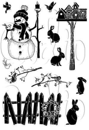 Home for the Winter A6 Clear Stamp Set
